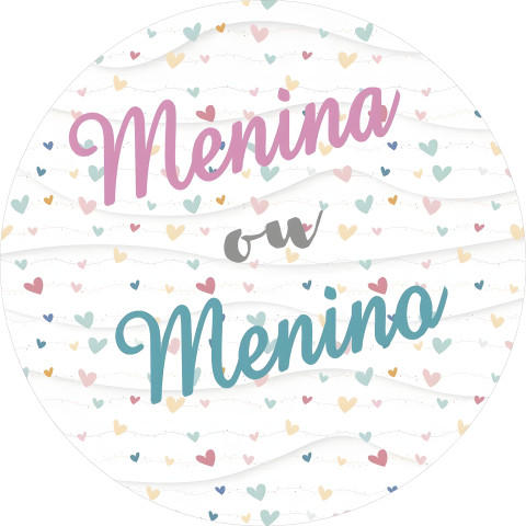 NOVO Painel Festa Infantil Redondo  Chá Revelação Menino ou Menina, Mini Corações em tons pastéis + Arco, Suporte incluso. Fazemos personalizado com qualquer tema. Confeccionado em Lona fosca, impressão de alta resolução. cenário , p/ Decoração