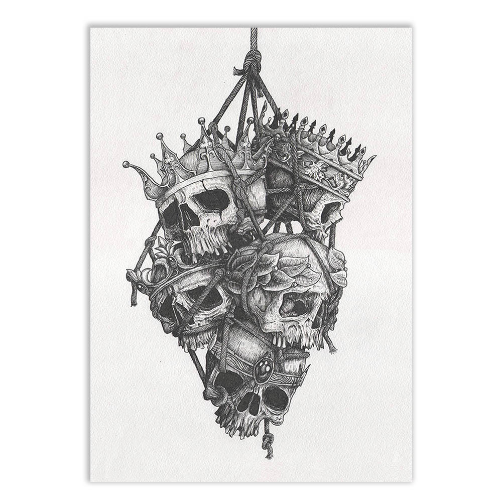 Placa Decorativa Filosofia Caveira De Reis E Imperadores Memento Mori