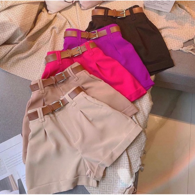 Short Feminino Alfaiataria Social Short de Cinto verão  Promoção