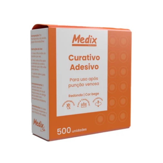 Curativo Redondo Bege Adulto Blood Stop Caixa C/500 Unidades - Medix