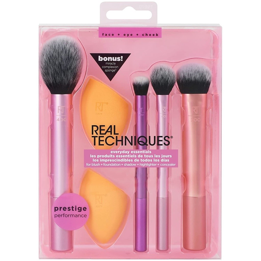 Real Techniques Conjunto De Pincéis De Maquiagem 5 Em 1 Real Techniques + 2 Ovos