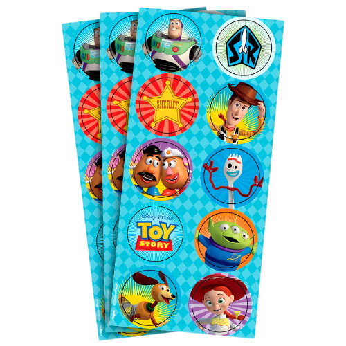30 ~150 ADESIVO TOY STORY 4 REDONDO  Regina em Oferta na Shopee
