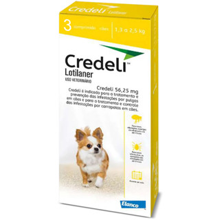 Credeli Antipulgas E Carrapatos 1,3 A 2,5 Kg - 3 comp em Oferta na Shopee
