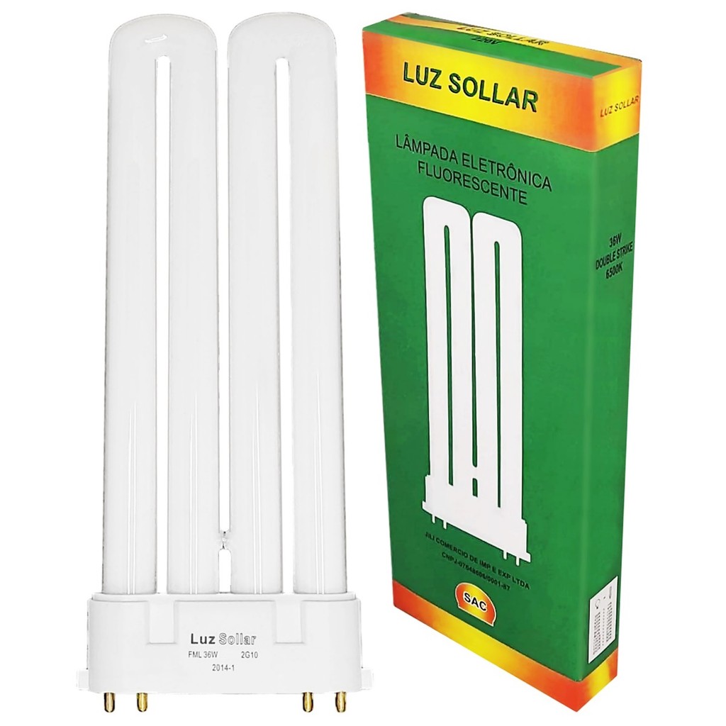 Lâmpada Compacta Fluorescente 36W 4 Pinos 2G10 220V Quente