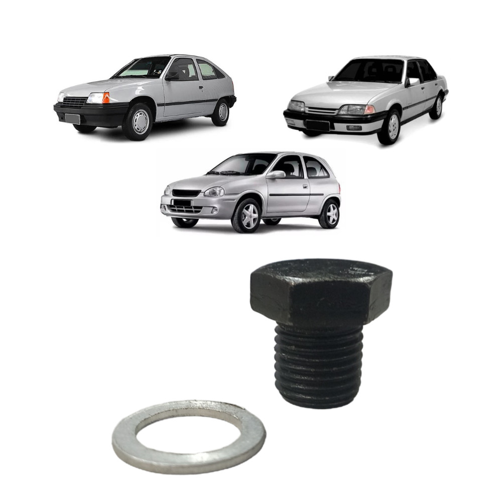 Bujão Óleo Cárter Motor + Anel Chevette Monza Kadett Corsa