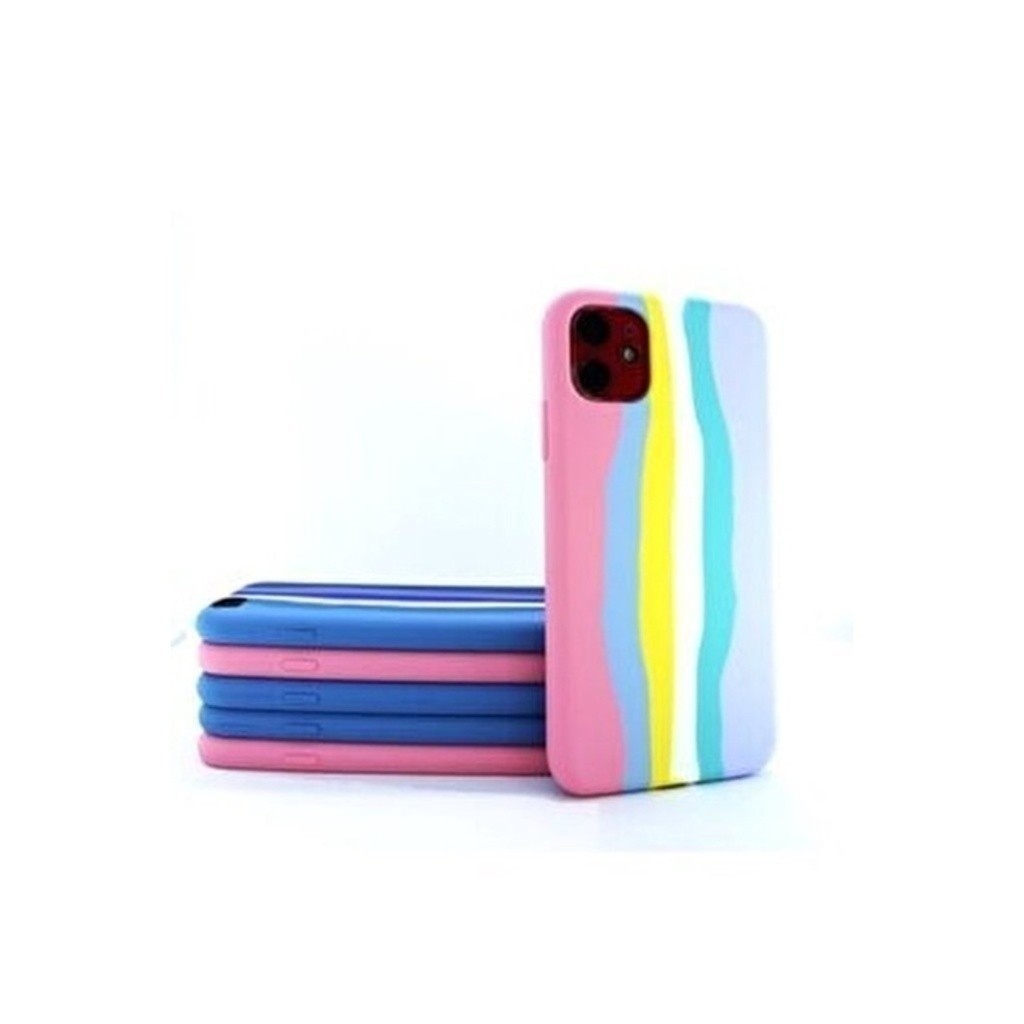 flexível colorida 11 11 capa de silicone anti-outono arco com laço-íris para iphone iris 12 pro max e x aquarela xr xs max 7 8 plus 6 6s capinha case 4
