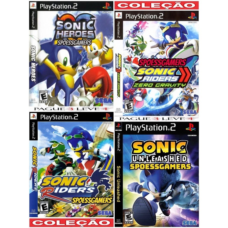 Sonic  Coleção (4 Dvds Por 3)  H R R U -  Me Play 2