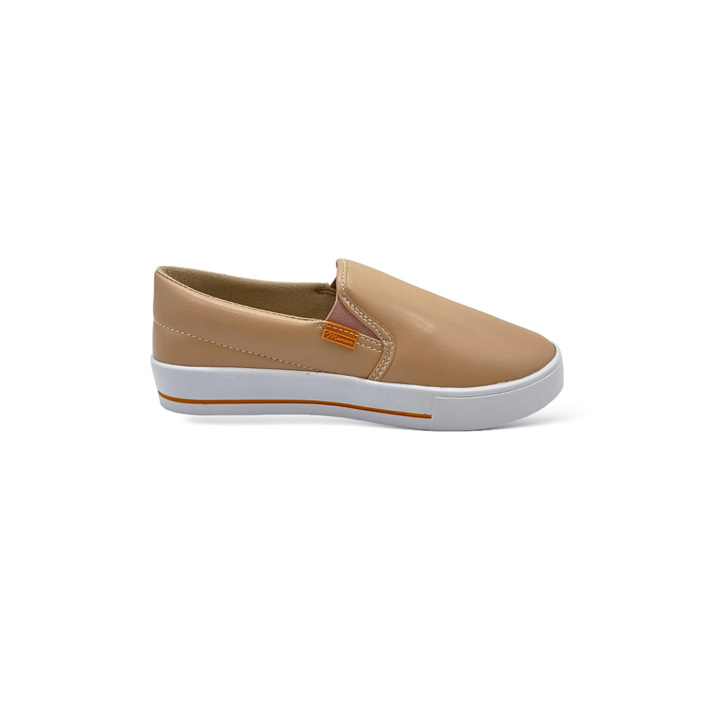 Tênis Feminino Slip On Casual Calce Fácil Sapatilha Sem Cadarço All BR Escola Trabalho Colegial Prático
