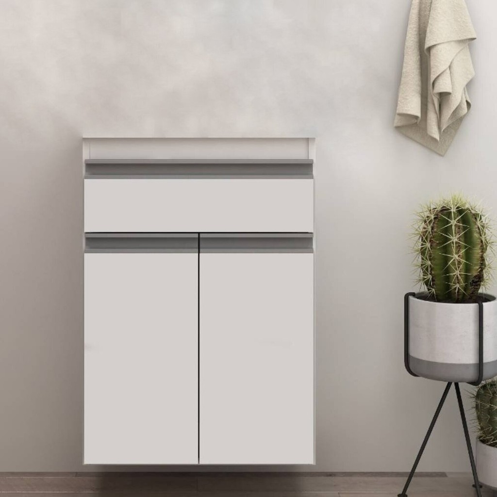Gabinete de Banheiro 50cm sem Cuba/lavatório Ref 501 Branco - Home & Living