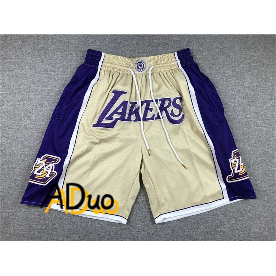 Bermuda de Basquete Los Angeles Lakers Kobe Bryant Hall of Fame Gold Basketball Shorts