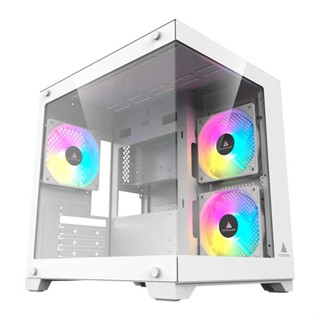 Gabinete Gamer Acegeek Gimli, Rainbow, Mid-Tower, Lateral de Vidro, Com3 Fans Branco AG-GIMLI-WH-3F em Oferta na Shopee