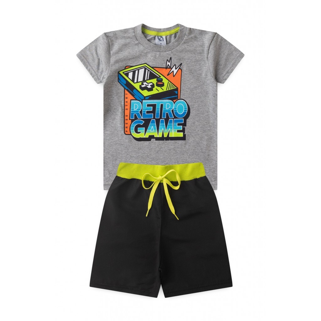 Conjunto Infantil Masculino Jogo Retrô - Baby & Kids Fashion