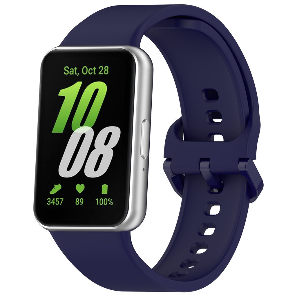 Pulseira Para Samsung Galaxy Fit 3 Sm-R 390 Metal Cor Silicone Inteligente De Liberação Rápida