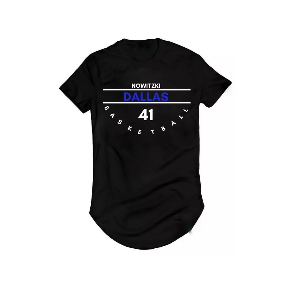 Camiseta Longline Basquete Dirk Nowitzki Dallas Maverickss