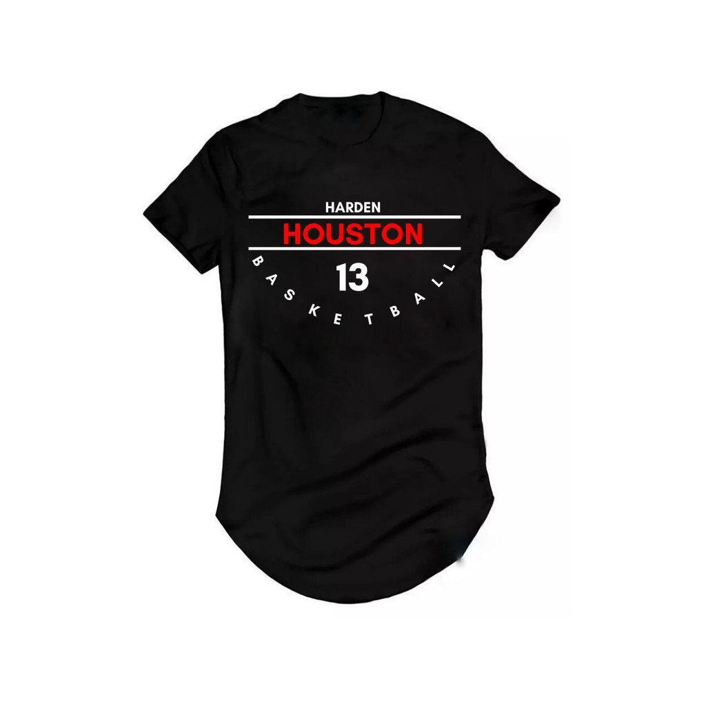 Camiseta Longline Basquete James Harden The Beard Houston Rocket
