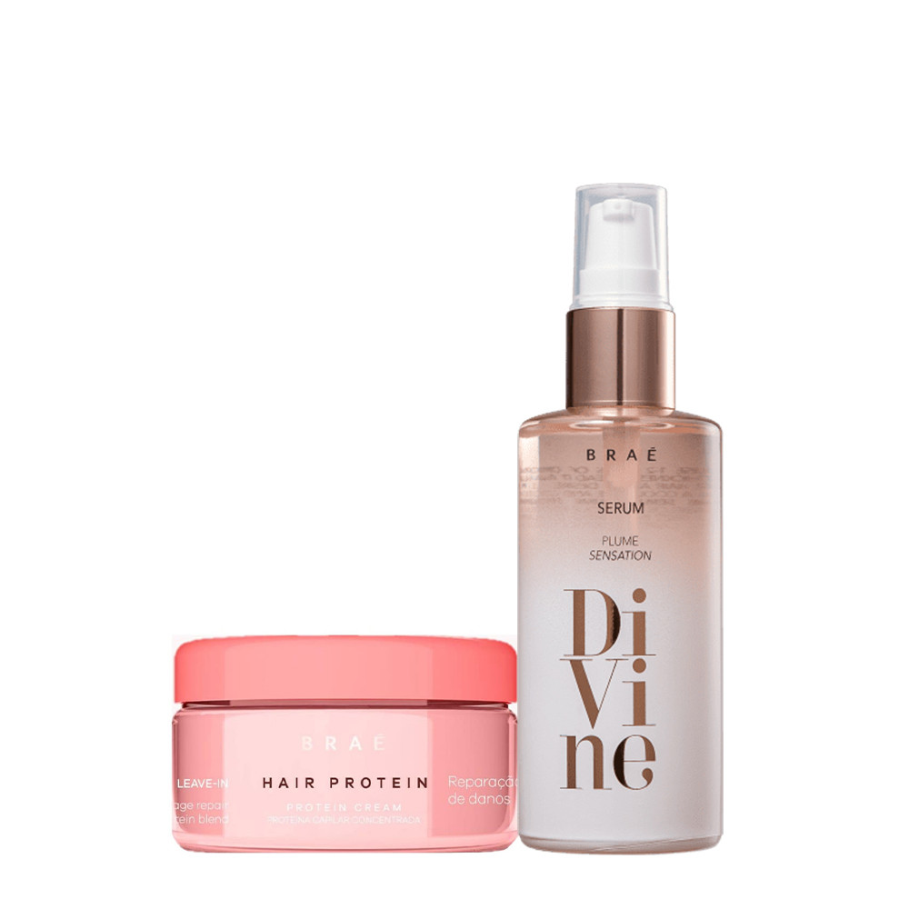 Kit Braé Hair Proteín e Divine Plume Sérum Capilar (2 produtos) em Oferta na Shopee