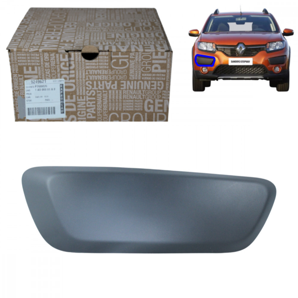 Moldura do parachoque dianteiro lado direito Renault Sandero Stepway