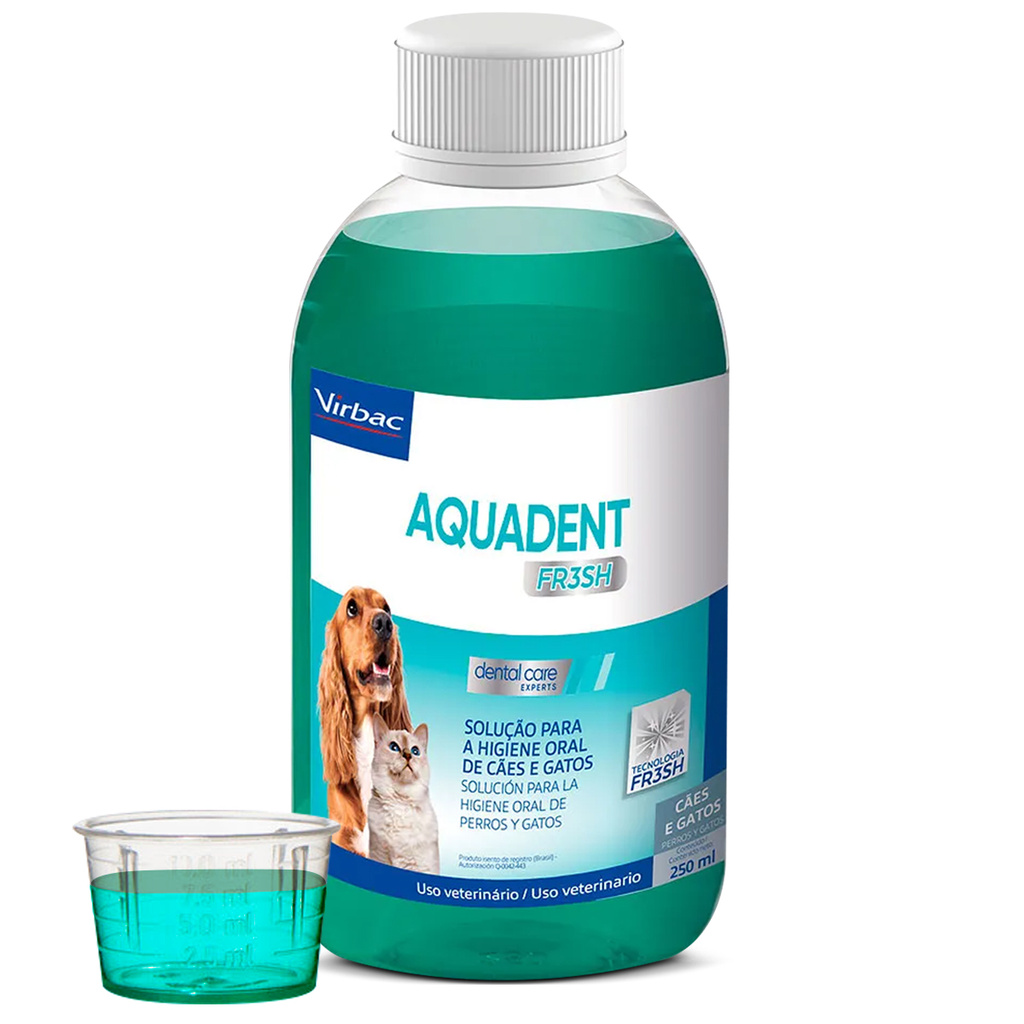 Aquadent Solução Para Higiene Oral (250ml) - Virbac em Oferta na Shopee