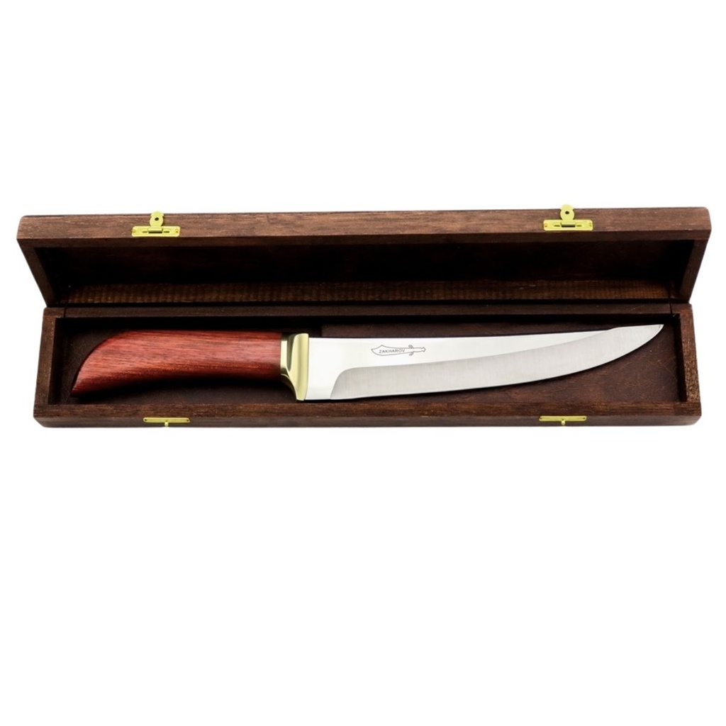 Faca Zakharov Picanheira 8” Estojo Madeira Personalizada