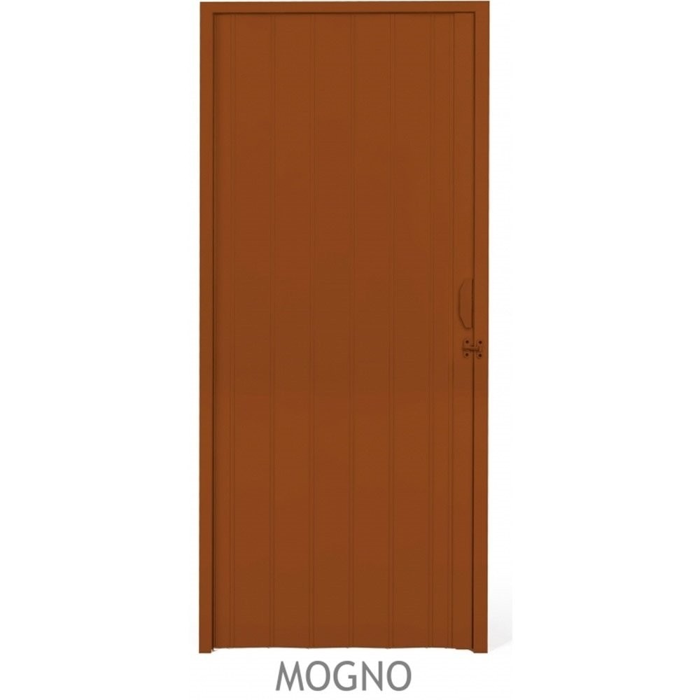 Porta Sanfonada PVC Plastilit 0,80x2,10m Mogno em Oferta na Shopee