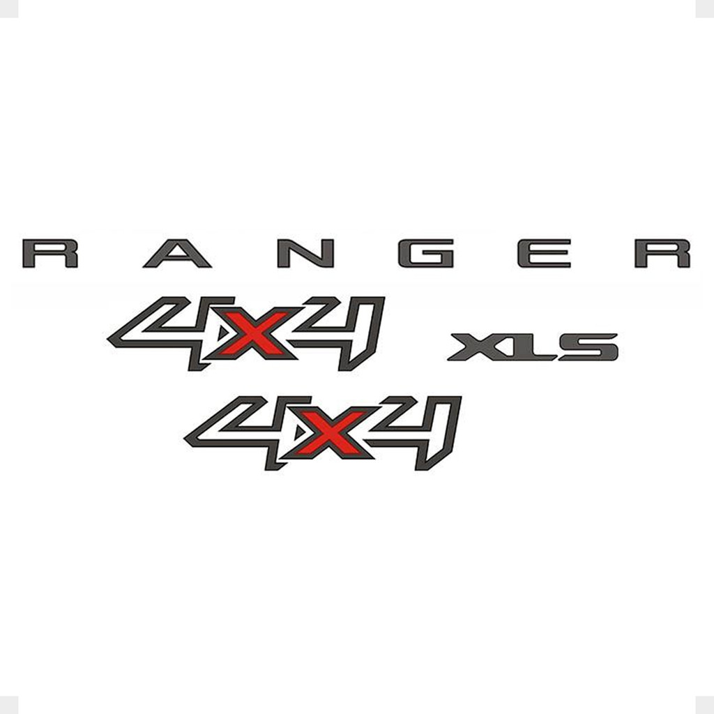 Kit Faixa Ranger 4x4 Xls Ford Ranger 13/16 Adesivos Grafite Genérico