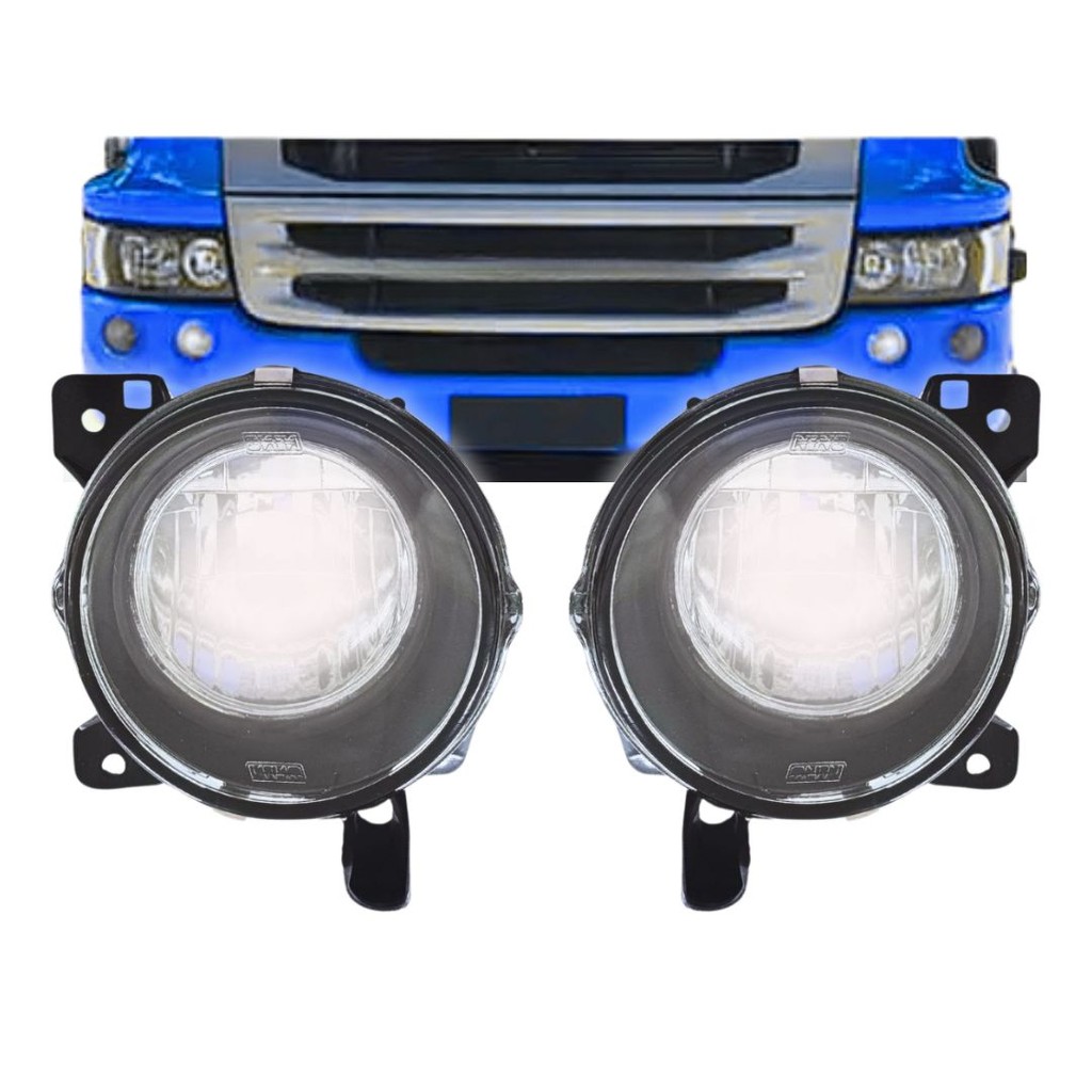 Par Farol Auxiliar Milha LED Para Scania Série 4 340 420 144 Série 5 PGR P250 G730 R500 F-449 F-450