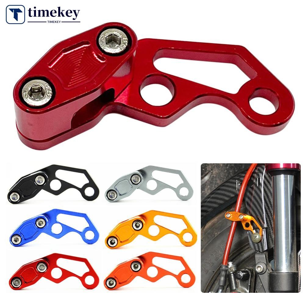 TIMEKEY 1Pc Universal CNC Motocicleta Clipe De Mangueira Freio Modificado Óleo Linha Braçadeira Protetor Liga Alumínio G em Oferta na Shopee