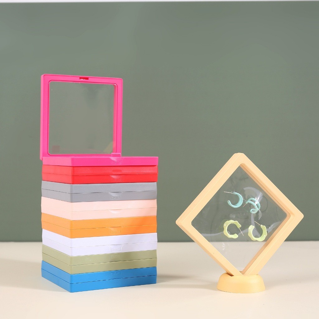 Kit caixa de armazenamento de joias anti oxidação de filme PE personalizada com bases cores aleatórias tamanho 7cm×7cm em Oferta na Shopee