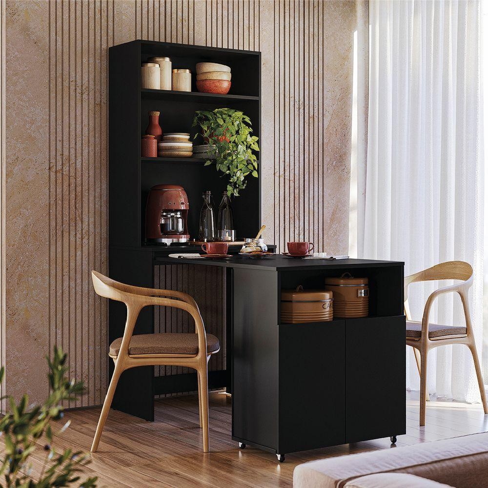 Armário De Cozinha Com Mesa Retrátil  Duo Kit's Paraná em Oferta na Shopee