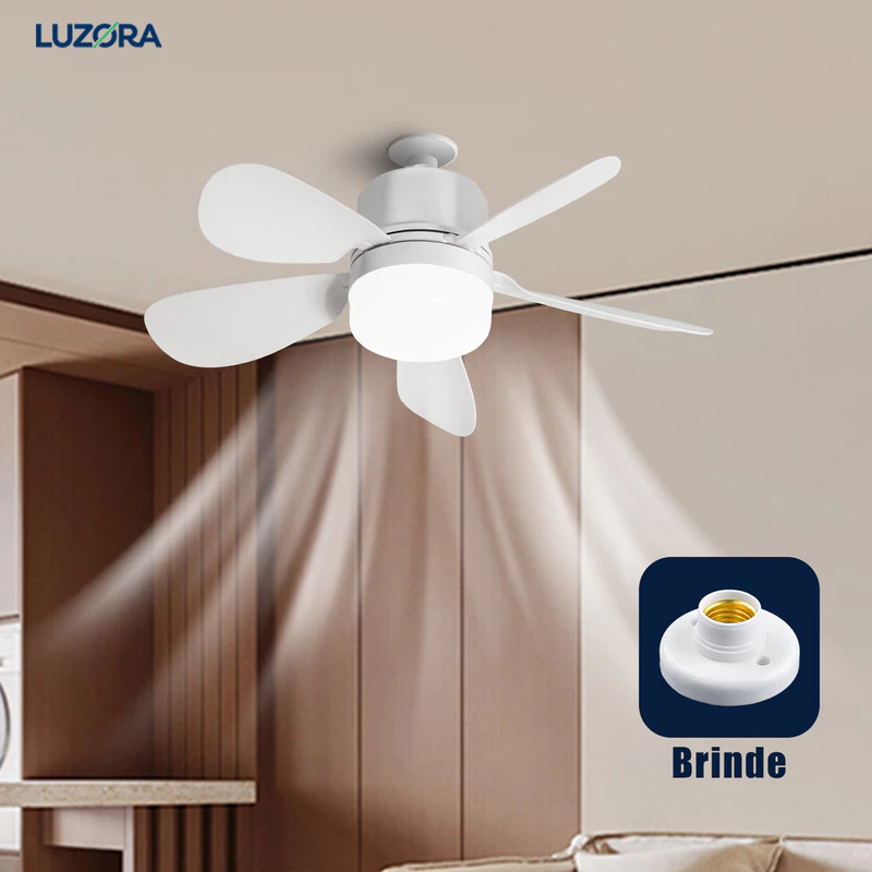 Ventilador de Teto com Luz LED Bivolt e Controle Remoto