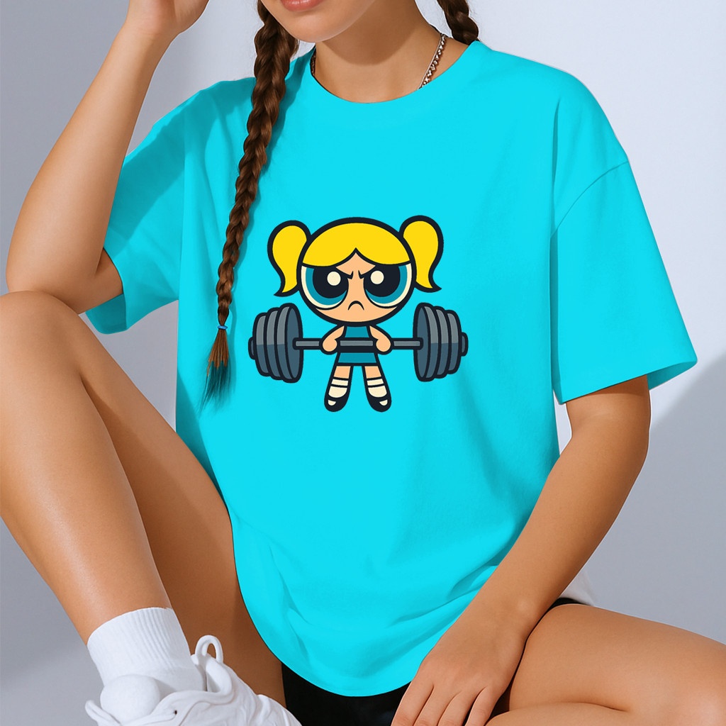 Camiseta Premium Academia Super Poderosas Lindinha 100% Algodão Camisa Casual Street Wear