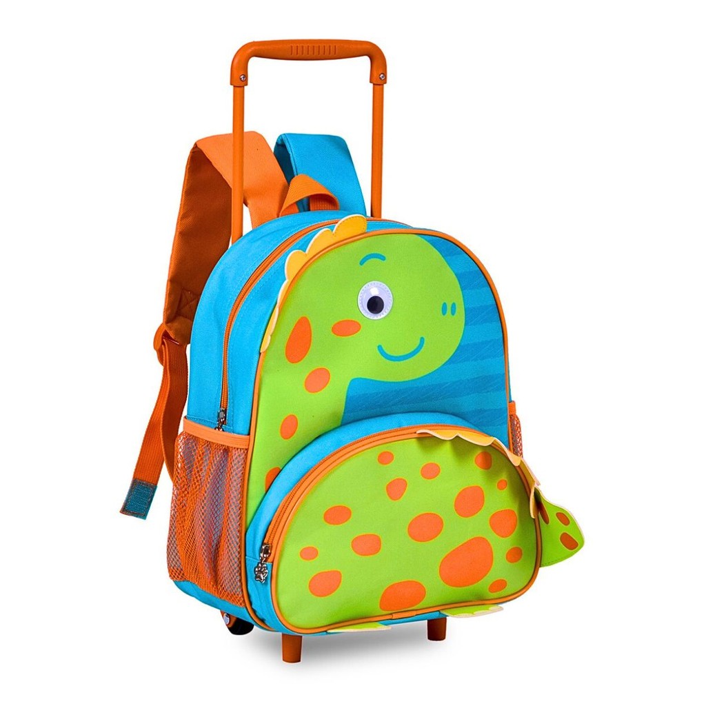 Mochila de Rodinha Infantil Masculina Dinossauro - Clio Style VERDE em Oferta na Shopee