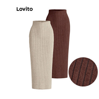 (Hot) Lovito Saias Casuais Saias De Tecido Texturizado Liso Para Mulheres L73AD118 em Oferta na Shopee