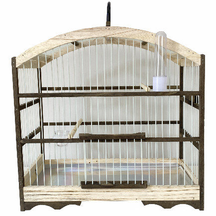 Gaiola de Madeira Pinho e Fibra Base em Aluminio  Premium para Pássaros Pequenos em Oferta na Shopee