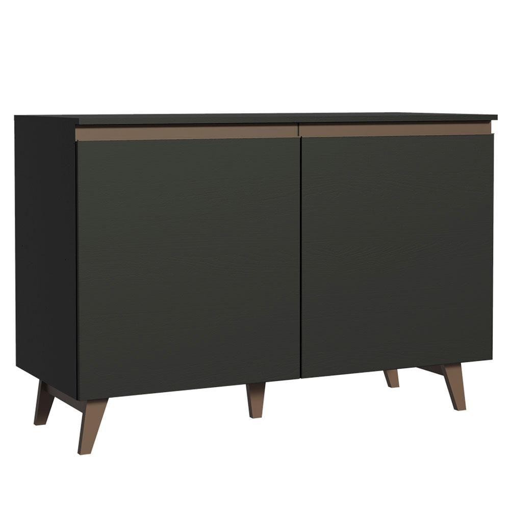 Balcão de Pia Reims 2 Portas Preto Madesa