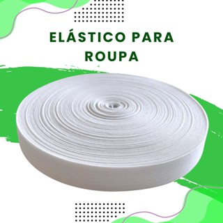 Elástico Reforçado Branco Rolo 25m | 20mm 25mm 30mm 35mm 40mm | Costura e Confecção em Oferta na Shopee