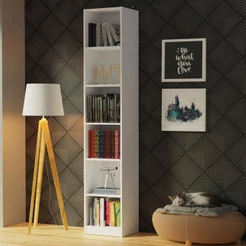 Estante Livreiro Madesa com 6 Nichos - Branco