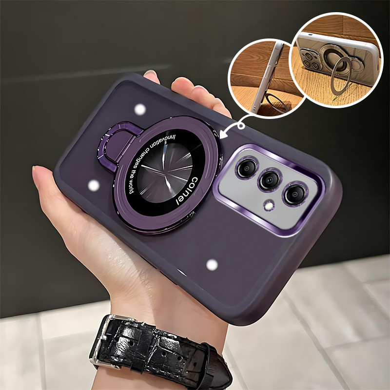 Capa para Samsung A05S A15 A25 A35 A55 5G 4G M14 M35 M15 M55 C55 Capa de telefone U Shield Bracket Capa macia Lente com 