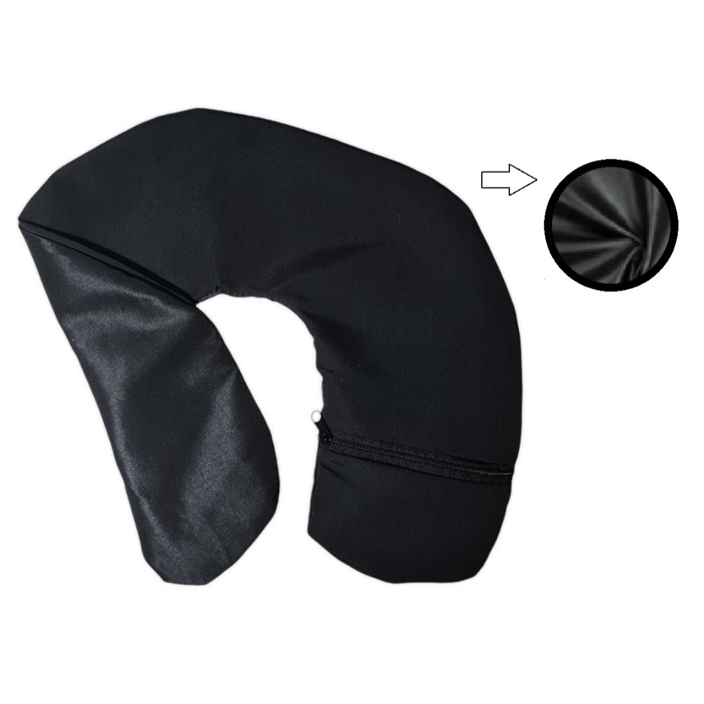 Capa Almofada De Pescoço Capa  Courino Impermeável com Ziper  para Travesseiro de Descanso Apoio de Cabeça Viagem