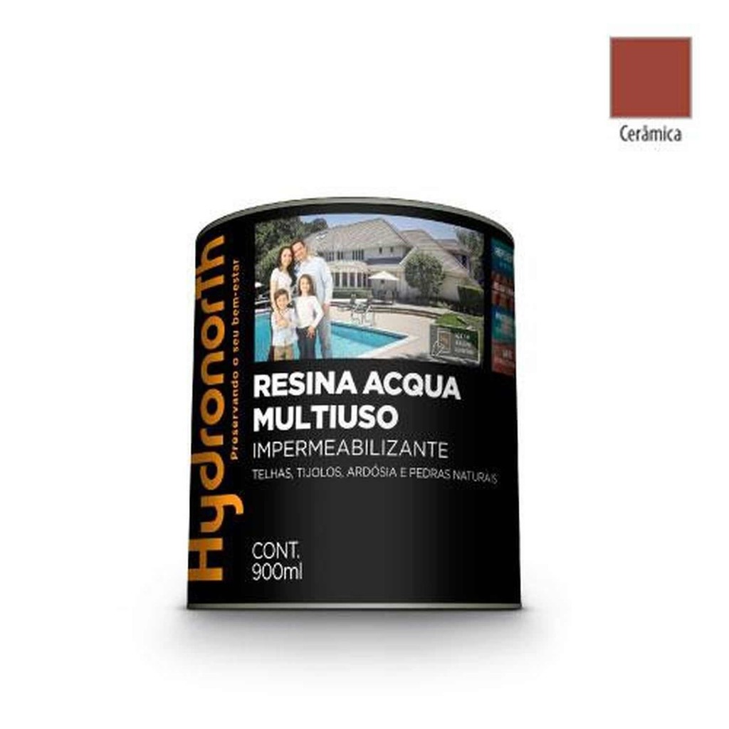 Resina Acqua Color Multiuso Cerâmica Telha 900ml - Hydronorth
