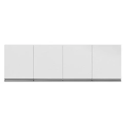 Armário Aéreo Para Cozinha Andréia 4 Portas 150 Cm Branco Brilho - Ajl