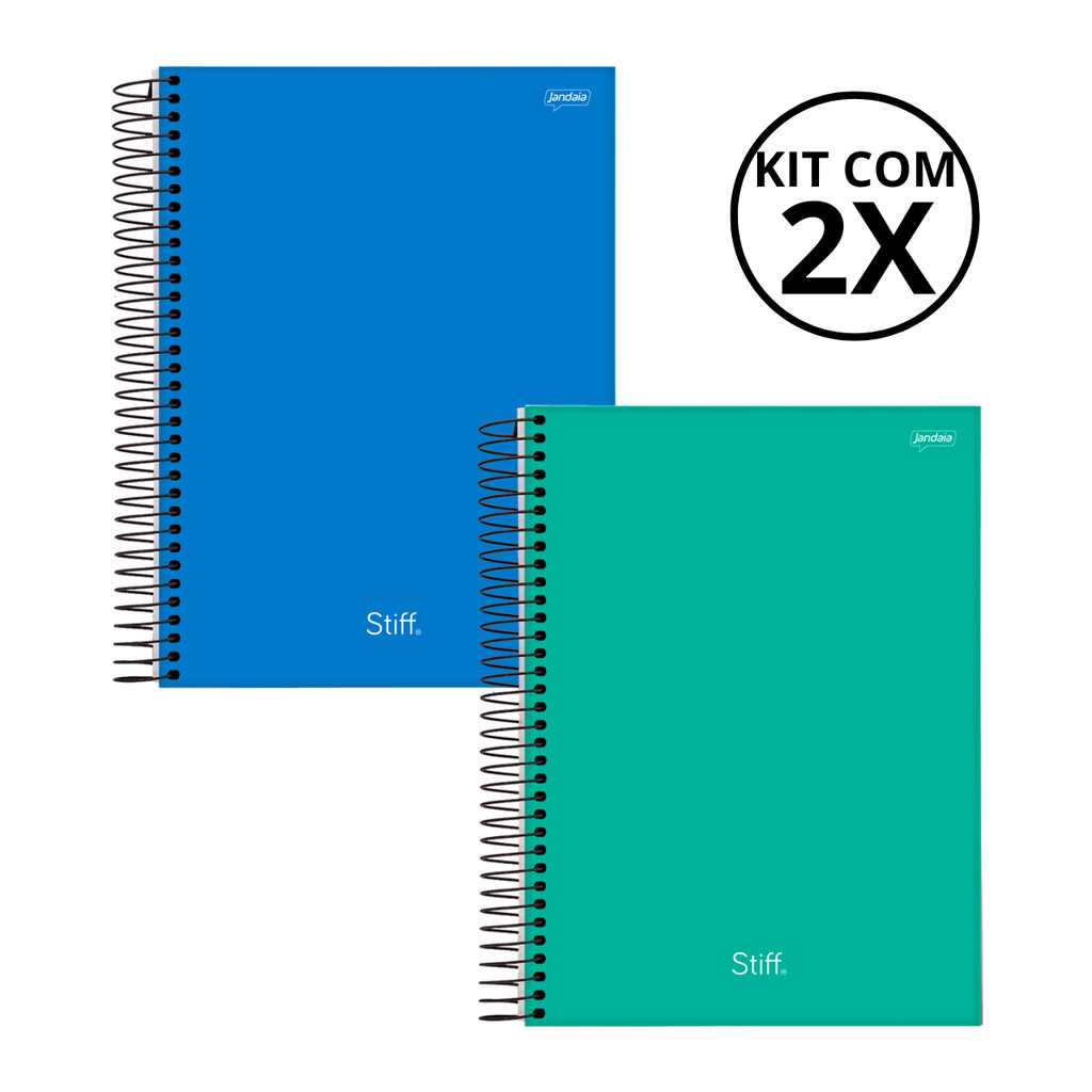 Kit Com 02 Cadernos Universitário 1 Matéria Stiff - JANDAIA KIT 05 em Oferta na Shopee
