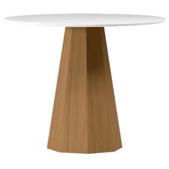 Mesa De Jantar 100x100 Cm Isis Com Vidro Ype Off White – New Ceval