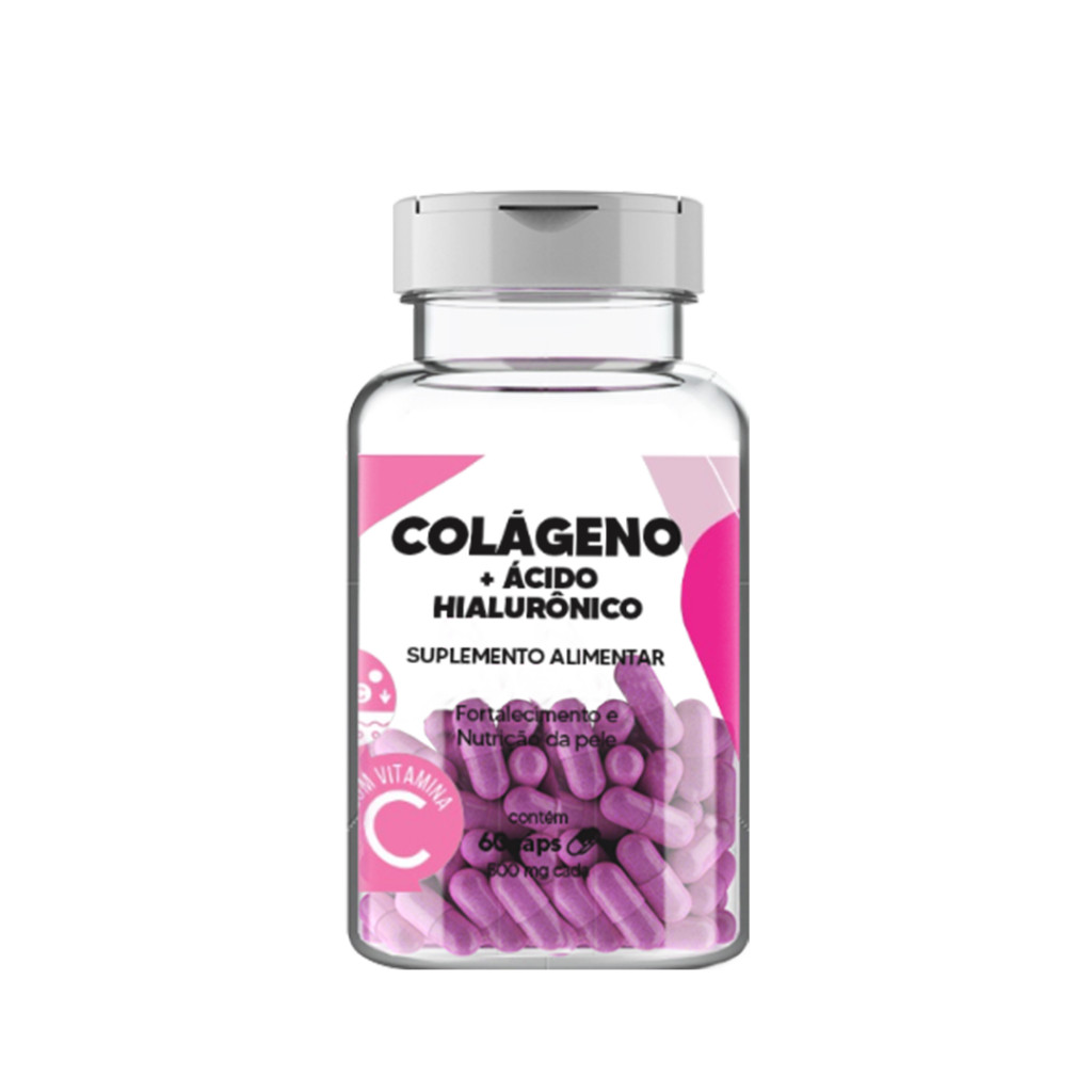 Ácido Hialurônico Vitamina C Colágeno Hidrolisado 1 Pote