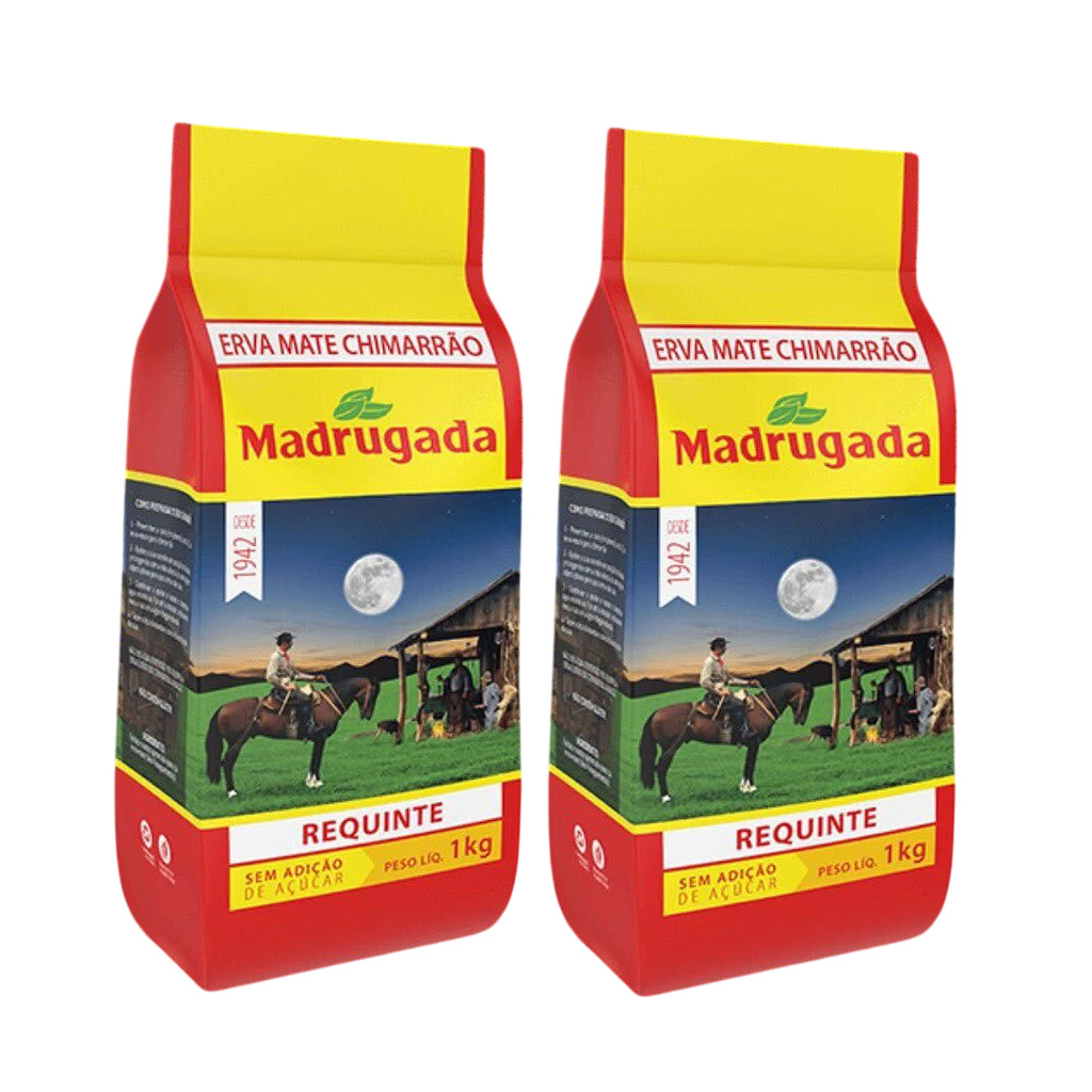 2 Erva mate Chimarrão MADRUGADA REQUINTE Moagem Fina 1kg