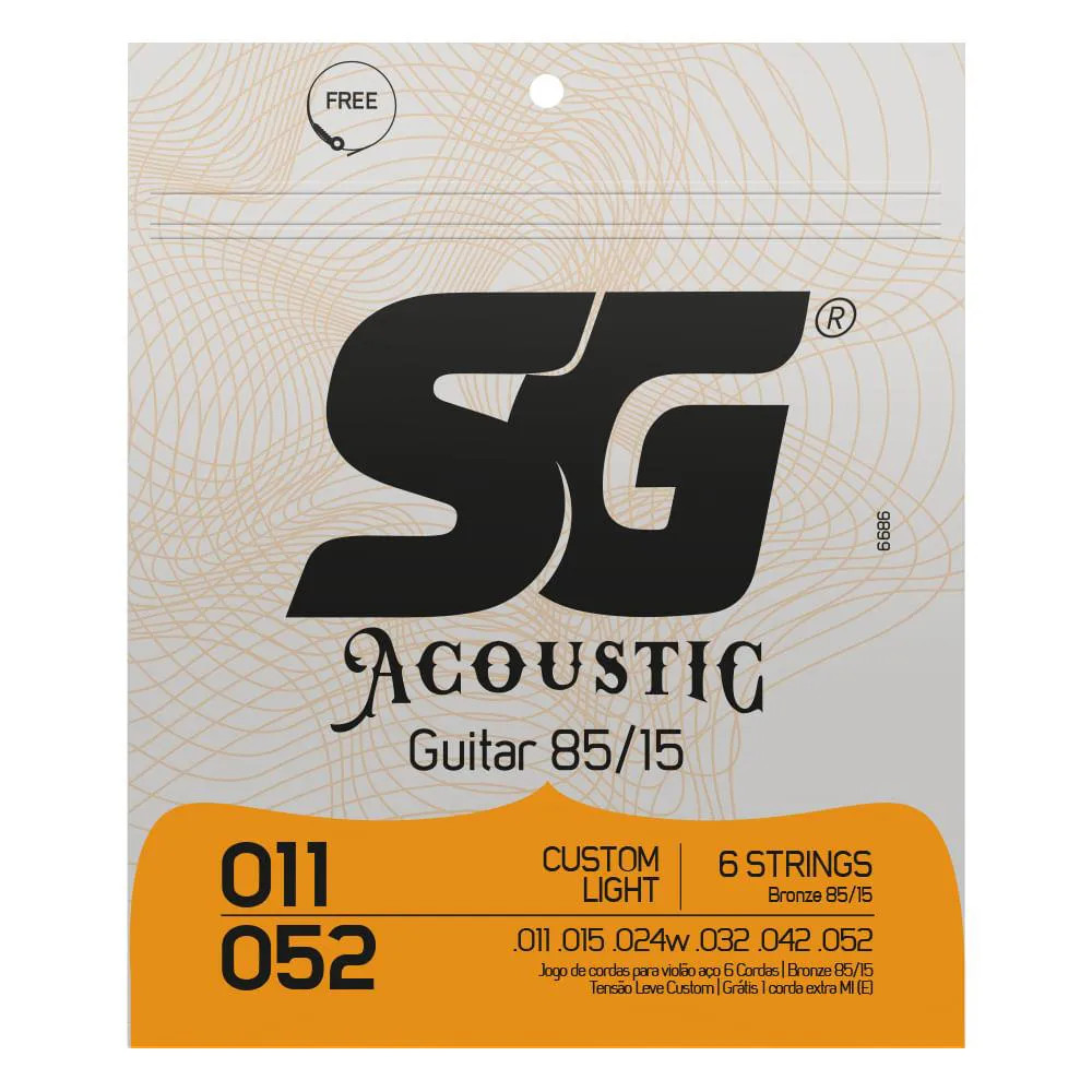 ENCORDOAMENTO CORDA SG VIOLÃO 0.11 ACO BRONZE 85/15 6686 em Oferta na Shopee