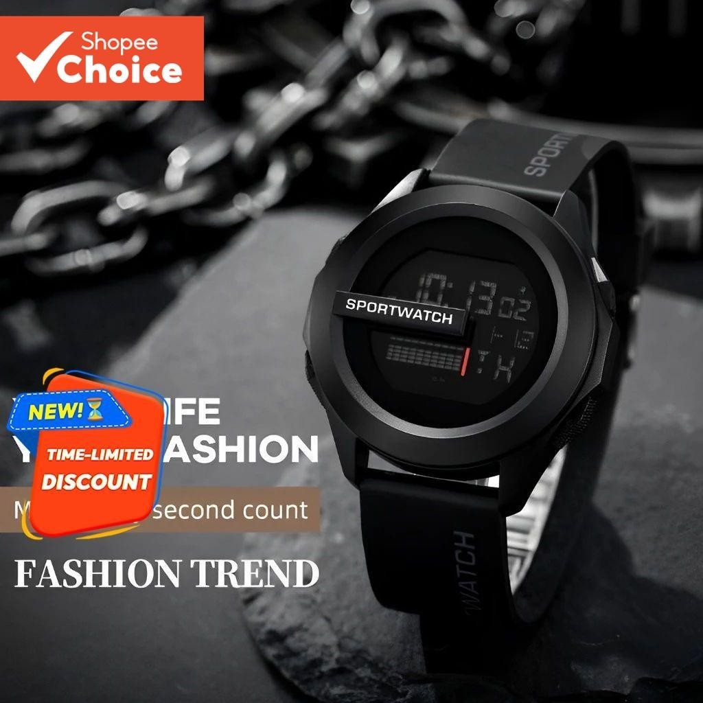 Relógio Digital Externo Masculino Robusto : Brilha No Escuro E À Prova D'água Para Vidas Ativas