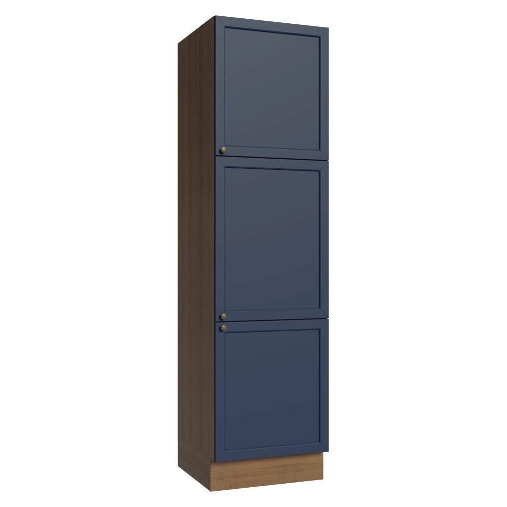 Paneleiro 60 Cm 3 Portas Vik Madesa Rustic/azul