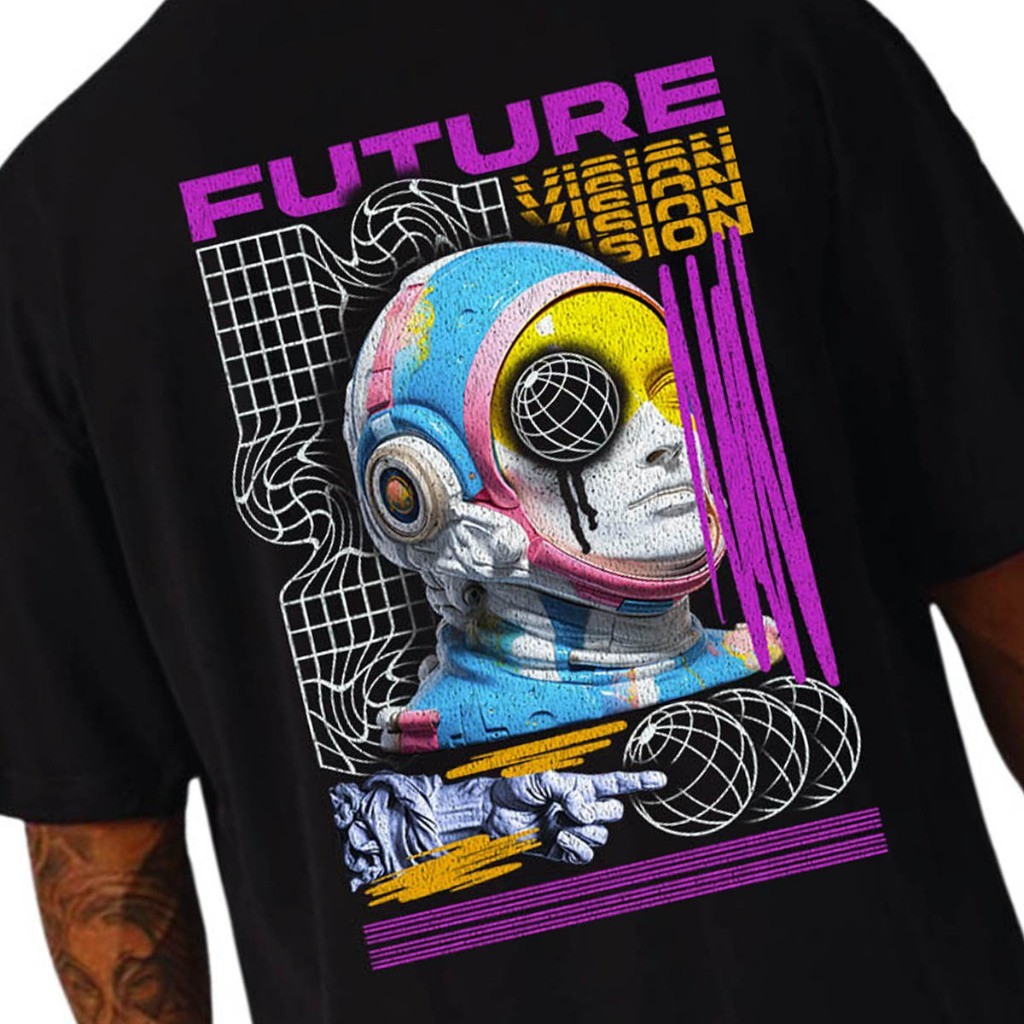 Camiseta Estampas Diferentes Streetwear Camisão Larga Casual Hip Hop Lançamento Artes Conforto

