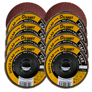 Disco Lixa Flap 4.1/2 Gramatura 60 Óxido De Alumínio Kit com 10 Unidades Para Lixadeira em Oferta na Shopee